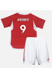 Nottingham Forest Taiwo Awoniyi #9 Jalkapallovaatteet Lasten Kotipeliasu 2023-24 Lyhythihainen (+ Lyhyet housut)